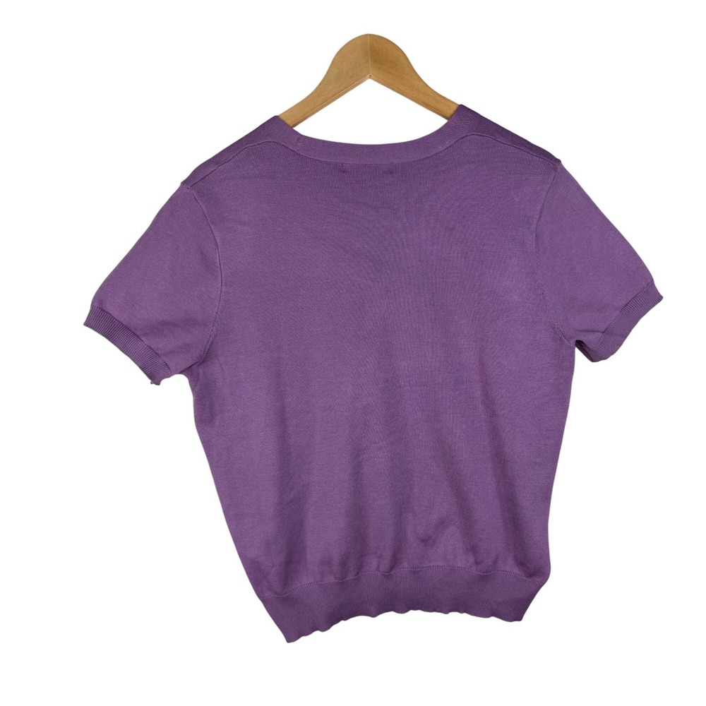 Grace Karin‎ Short Sleeve Button Cardigan size XL Purple - Picture 5 of 7